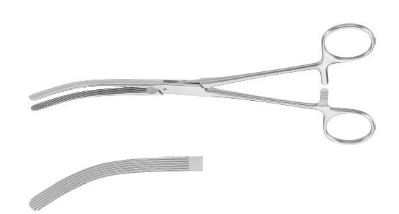 КОХЕР КИШКОВИЙ ЗАТИСКАЧ ВИГНУТ. 210MM